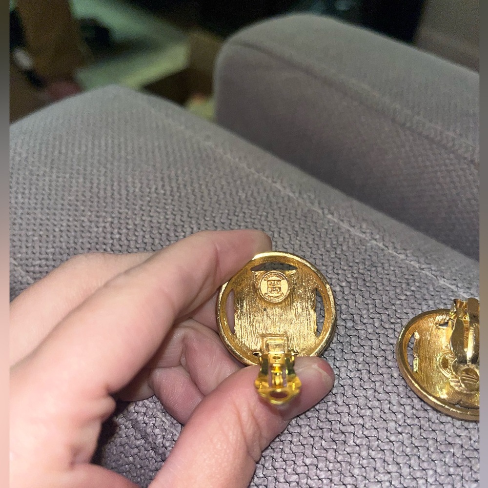 Givenchy Gold Toned Clip on Earrings - Picture 2 of 4